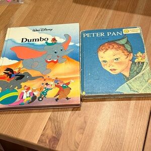 Vintage Children’s Book Set Dumbo Peter Pan Alice in Wonderland